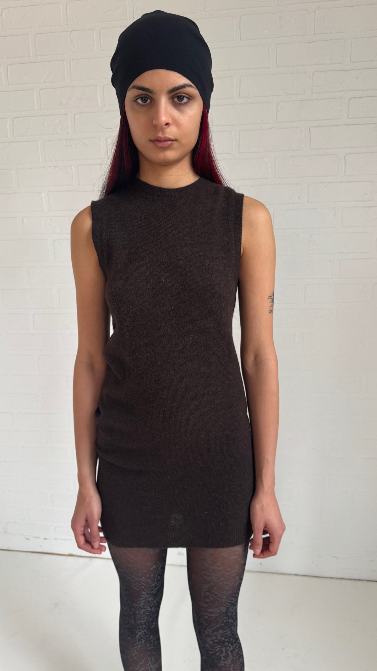 Wool Knit Asymmetric Dress