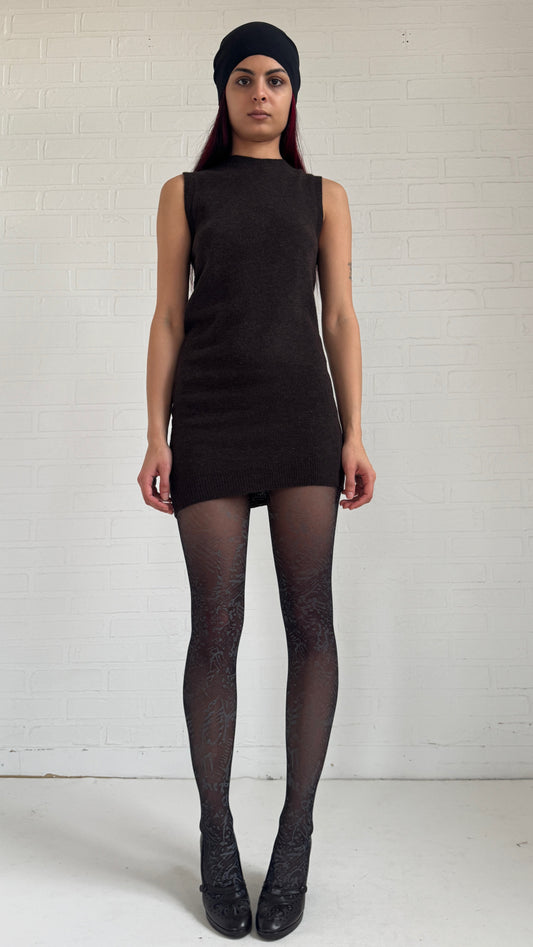 Wool Knit Asymmetric Dress